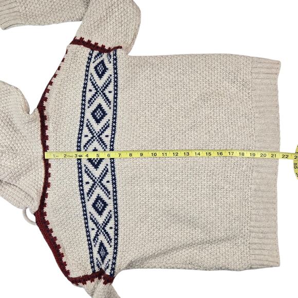 Madewell Fair Isle Hooded Sweater Size Small Alpaca - Picture 5 of 5